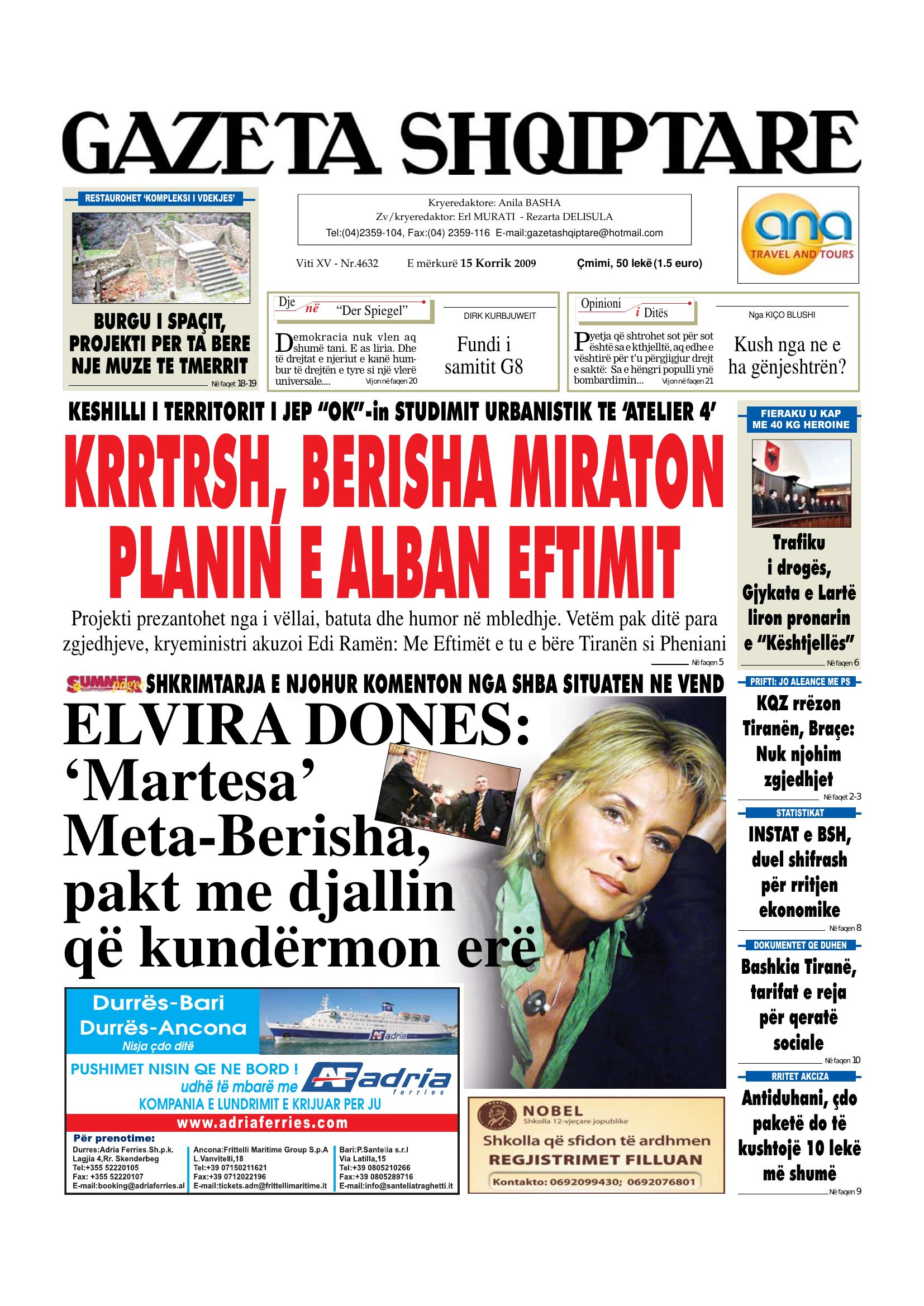 Gazeta Shqiptare 2009-07-15